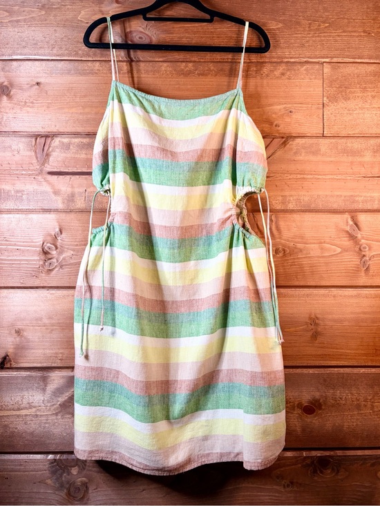 aerie Dresses & Skirts - aerie Pastel Stripe Spaghetti-Strap Mini Dress XL
